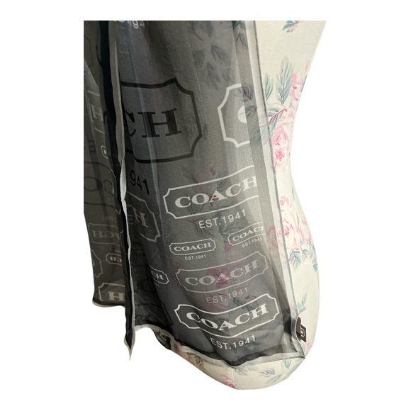 Rare Vintage Coach Silk Scarf 🧣 11” X 60” Ombre - Picture 6 of 8